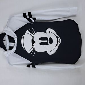 Disney Minnie Mouse sailor Women's SM black & white hoodie lightweight t-shirt